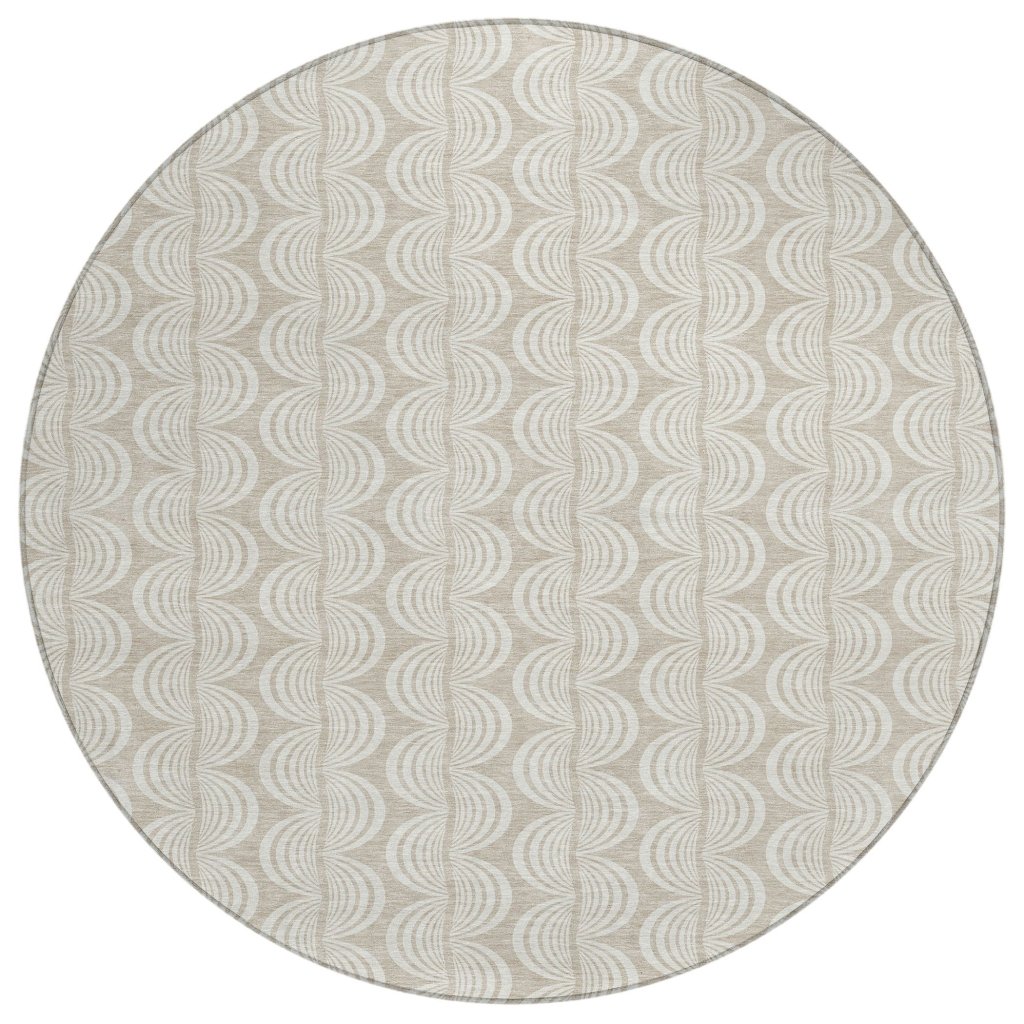 LOOMLAN Rugs Kairova Beige Washable Indoor-Outdoor Rug