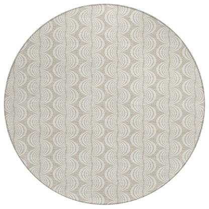 LOOMLAN Rugs Kairova Beige Washable Indoor-Outdoor Rug
