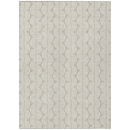 LOOMLAN Rugs Kairova Beige Washable Indoor-Outdoor Rug