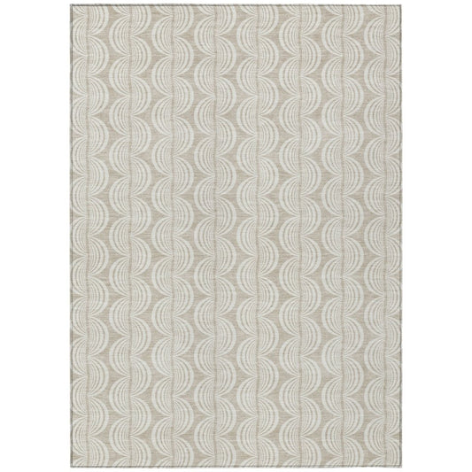LOOMLAN Rugs Kairova Beige Washable Indoor-Outdoor Rug