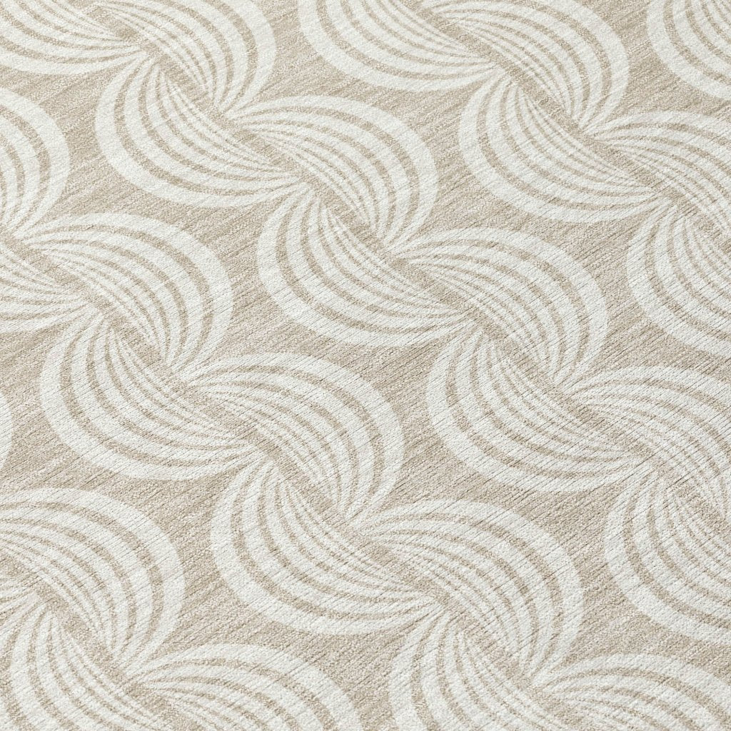 LOOMLAN Rugs Kairova Beige Washable Indoor-Outdoor Rug