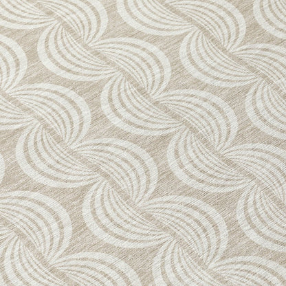 LOOMLAN Rugs Kairova Beige Washable Indoor-Outdoor Rug