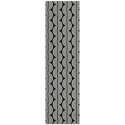 LOOMLAN Rugs Kairova Black Washable Indoor-Outdoor Rug