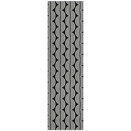 LOOMLAN Rugs Kairova Black Washable Indoor-Outdoor Rug
