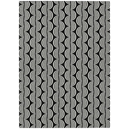LOOMLAN Rugs Kairova Black Washable Indoor-Outdoor Rug