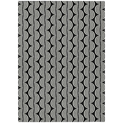 LOOMLAN Rugs Kairova Black Washable Indoor-Outdoor Rug