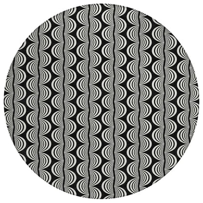 LOOMLAN Rugs Kairova Black Washable Indoor-Outdoor Rug