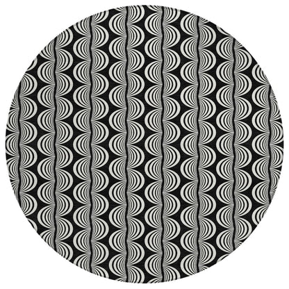 LOOMLAN Rugs Kairova Black Washable Indoor-Outdoor Rug