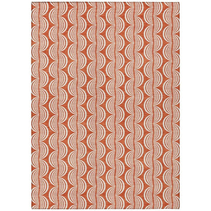 LOOMLAN Rugs Kairova Coral Washable Indoor-Outdoor Rug
