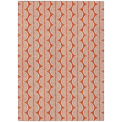 LOOMLAN Rugs Kairova Coral Washable Indoor-Outdoor Rug