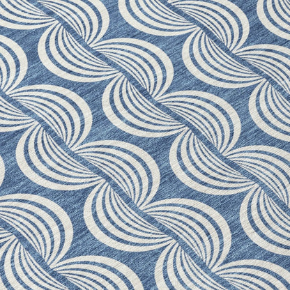 LOOMLAN Rugs Kairova Denim Washable Indoor-Outdoor Rug