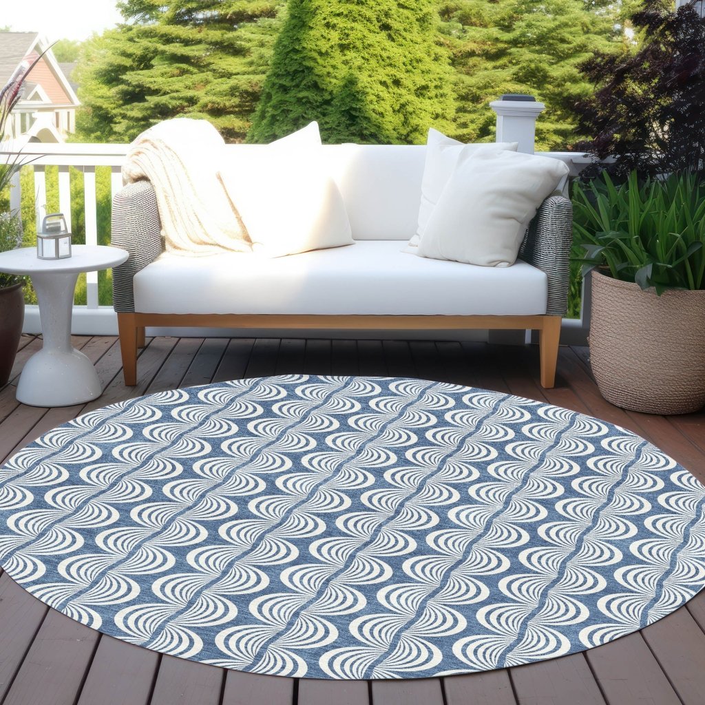 LOOMLAN Rugs Kairova Denim Washable Indoor-Outdoor Rug