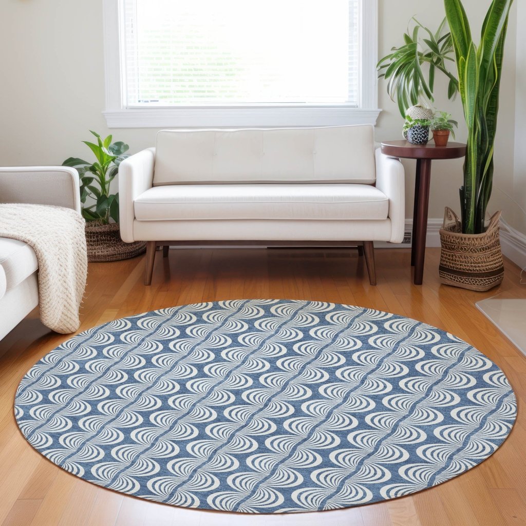 LOOMLAN Rugs Kairova Denim Washable Indoor-Outdoor Rug