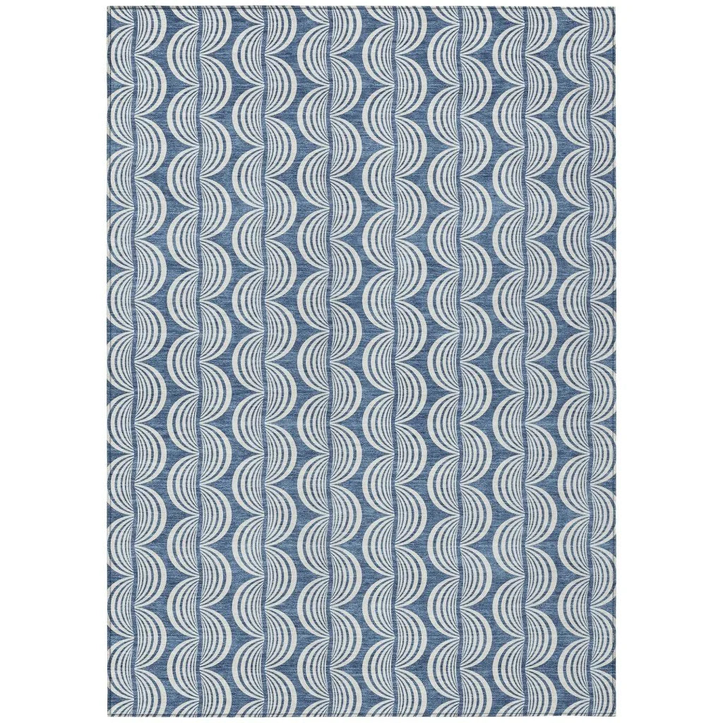 LOOMLAN Rugs Kairova Denim Washable Indoor-Outdoor Rug
