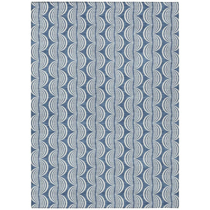 LOOMLAN Rugs Kairova Denim Washable Indoor-Outdoor Rug