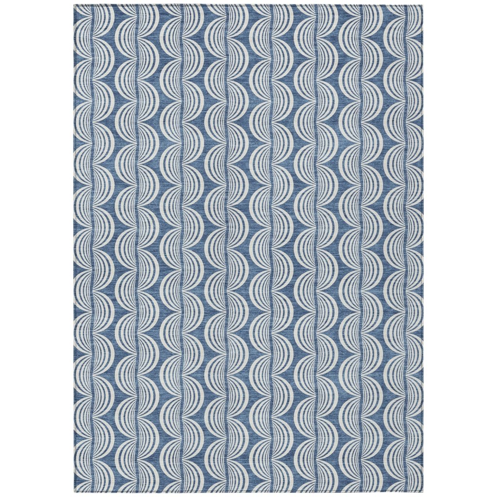 LOOMLAN Rugs Kairova Denim Washable Indoor-Outdoor Rug