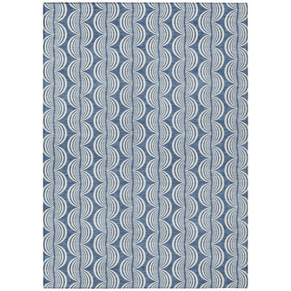 LOOMLAN Rugs Kairova Denim Washable Indoor-Outdoor Rug