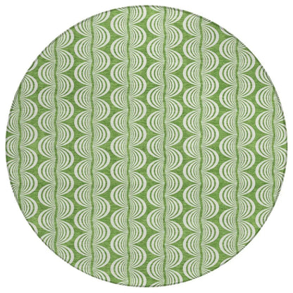 LOOMLAN Rugs Kairova Green Washable Indoor-Outdoor Rug