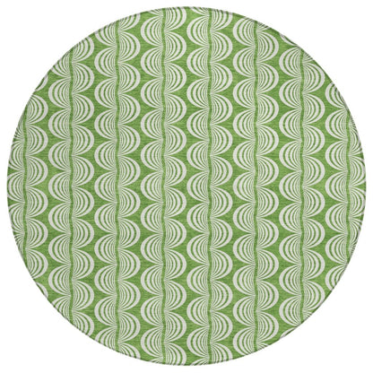 LOOMLAN Rugs Kairova Green Washable Indoor-Outdoor Rug