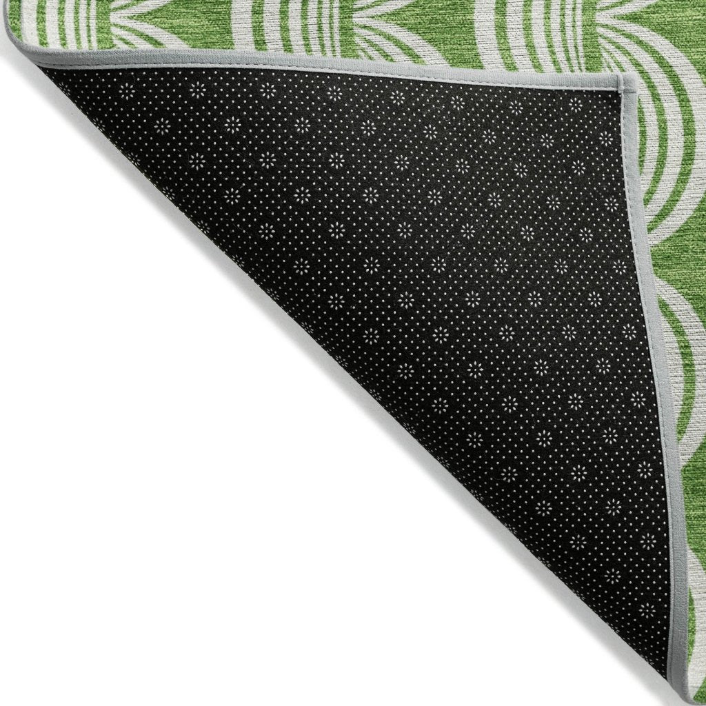 LOOMLAN Rugs Kairova Green Washable Indoor-Outdoor Rug