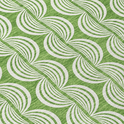 LOOMLAN Rugs Kairova Green Washable Indoor-Outdoor Rug