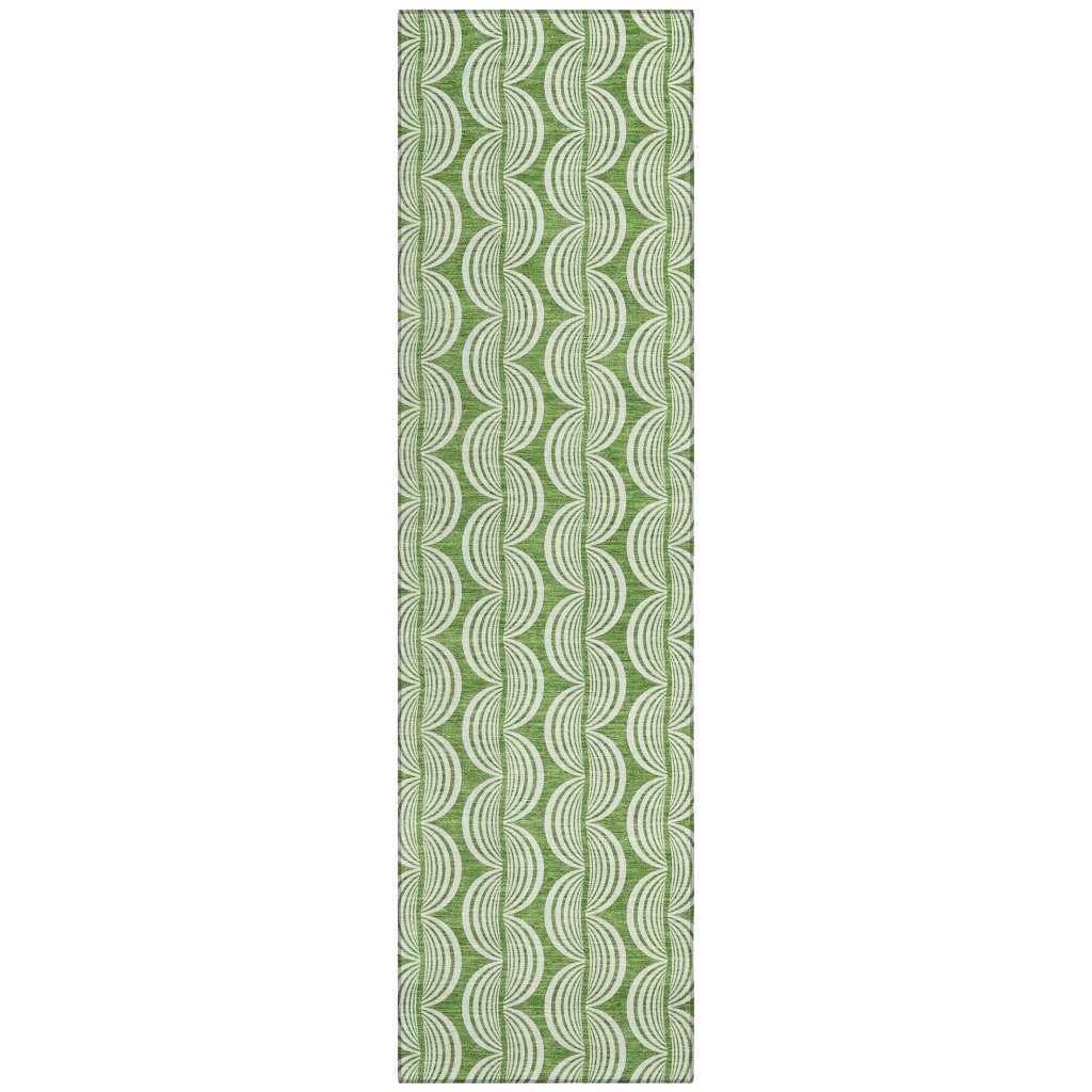 LOOMLAN Rugs Kairova Green Washable Indoor-Outdoor Rug