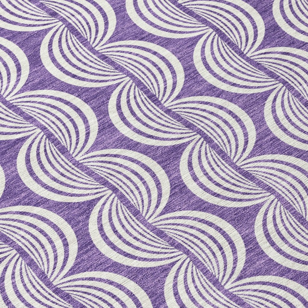 LOOMLAN Rugs Kairova Purple Washable Indoor-Outdoor Rug