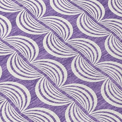 LOOMLAN Rugs Kairova Purple Washable Indoor-Outdoor Rug