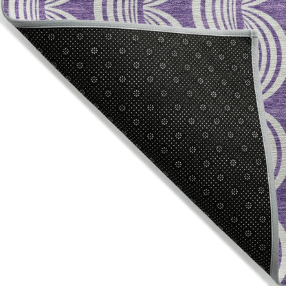 LOOMLAN Rugs Kairova Purple Washable Indoor-Outdoor Rug