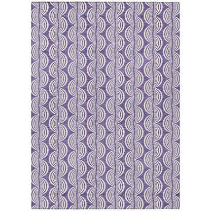 LOOMLAN Rugs Kairova Purple Washable Indoor-Outdoor Rug