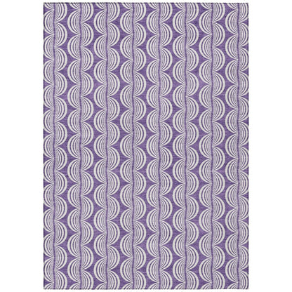 LOOMLAN Rugs Kairova Purple Washable Indoor-Outdoor Rug