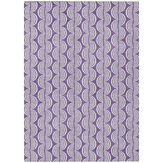 LOOMLAN Rugs Kairova Purple Washable Indoor-Outdoor Rug