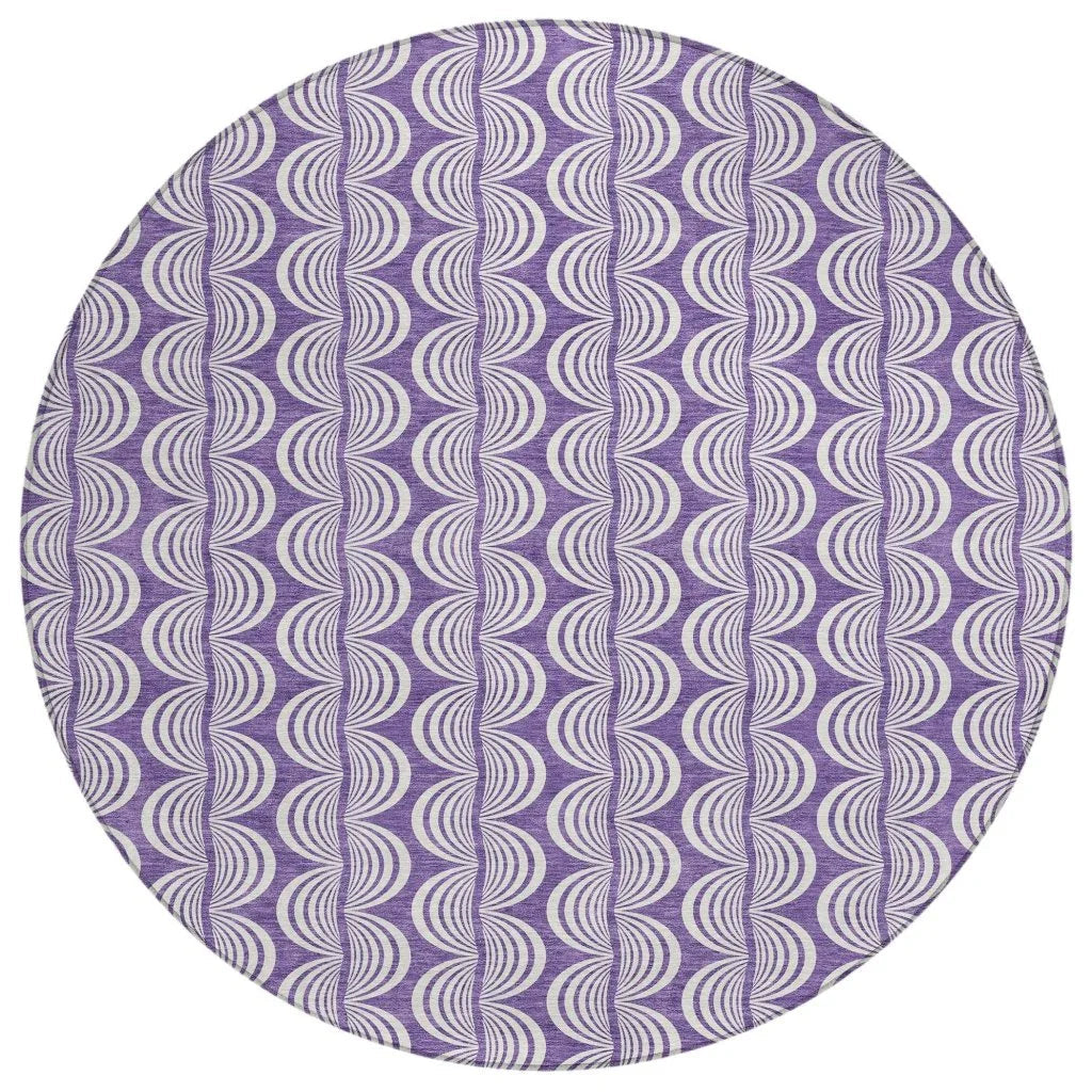 LOOMLAN Rugs Kairova Purple Washable Indoor-Outdoor Rug