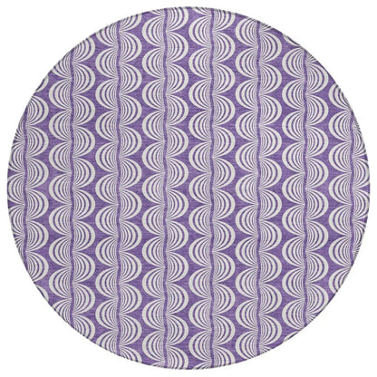LOOMLAN Rugs Kairova Purple Washable Indoor-Outdoor Rug