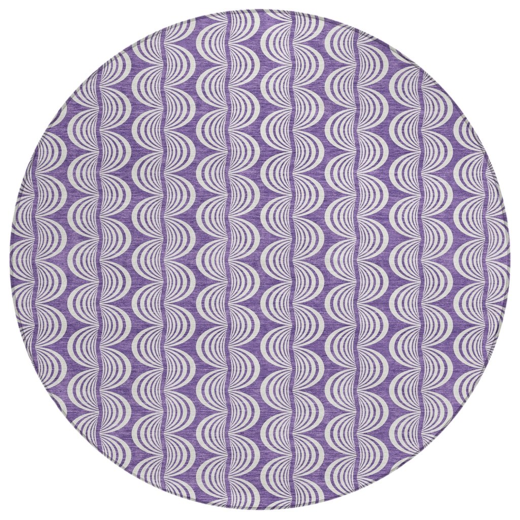 LOOMLAN Rugs Kairova Purple Washable Indoor-Outdoor Rug