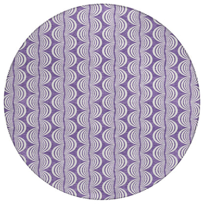LOOMLAN Rugs Kairova Purple Washable Indoor-Outdoor Rug