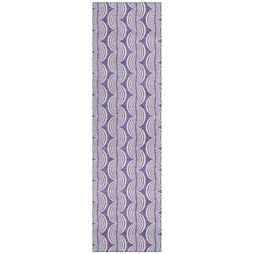 LOOMLAN Rugs Kairova Purple Washable Indoor-Outdoor Rug