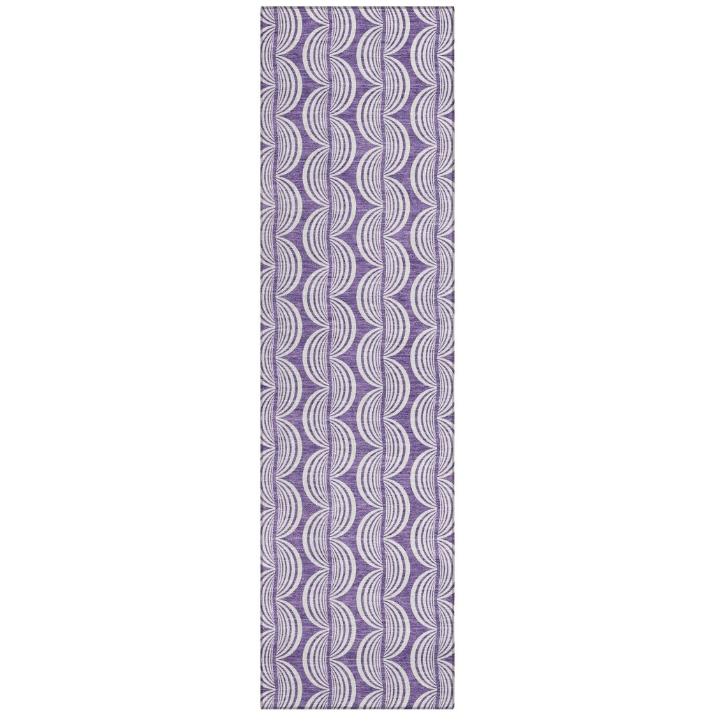 LOOMLAN Rugs Kairova Purple Washable Indoor-Outdoor Rug