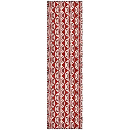LOOMLAN Rugs Kairova Red Washable Indoor-Outdoor Rug