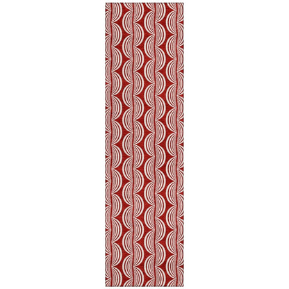 LOOMLAN Rugs Kairova Red Washable Indoor-Outdoor Rug