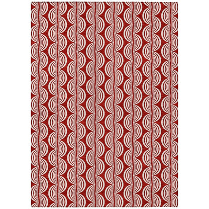 LOOMLAN Rugs Kairova Red Washable Indoor-Outdoor Rug
