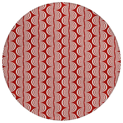 LOOMLAN Rugs Kairova Red Washable Indoor-Outdoor Rug