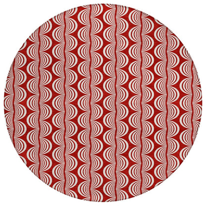 LOOMLAN Rugs Kairova Red Washable Indoor-Outdoor Rug