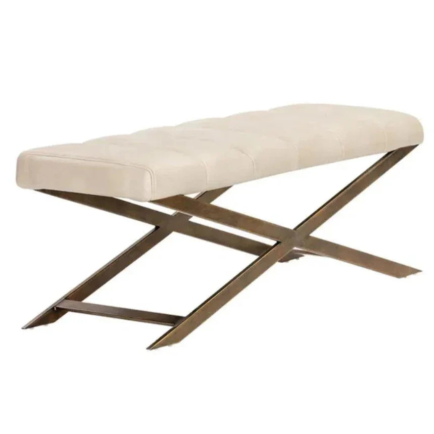 SUNPAN Kammi Leather Bedroom Bench