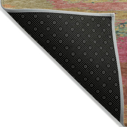 LOOMLAN Rugs Karvoun Pink Washable Indoor-Outdoor Rug