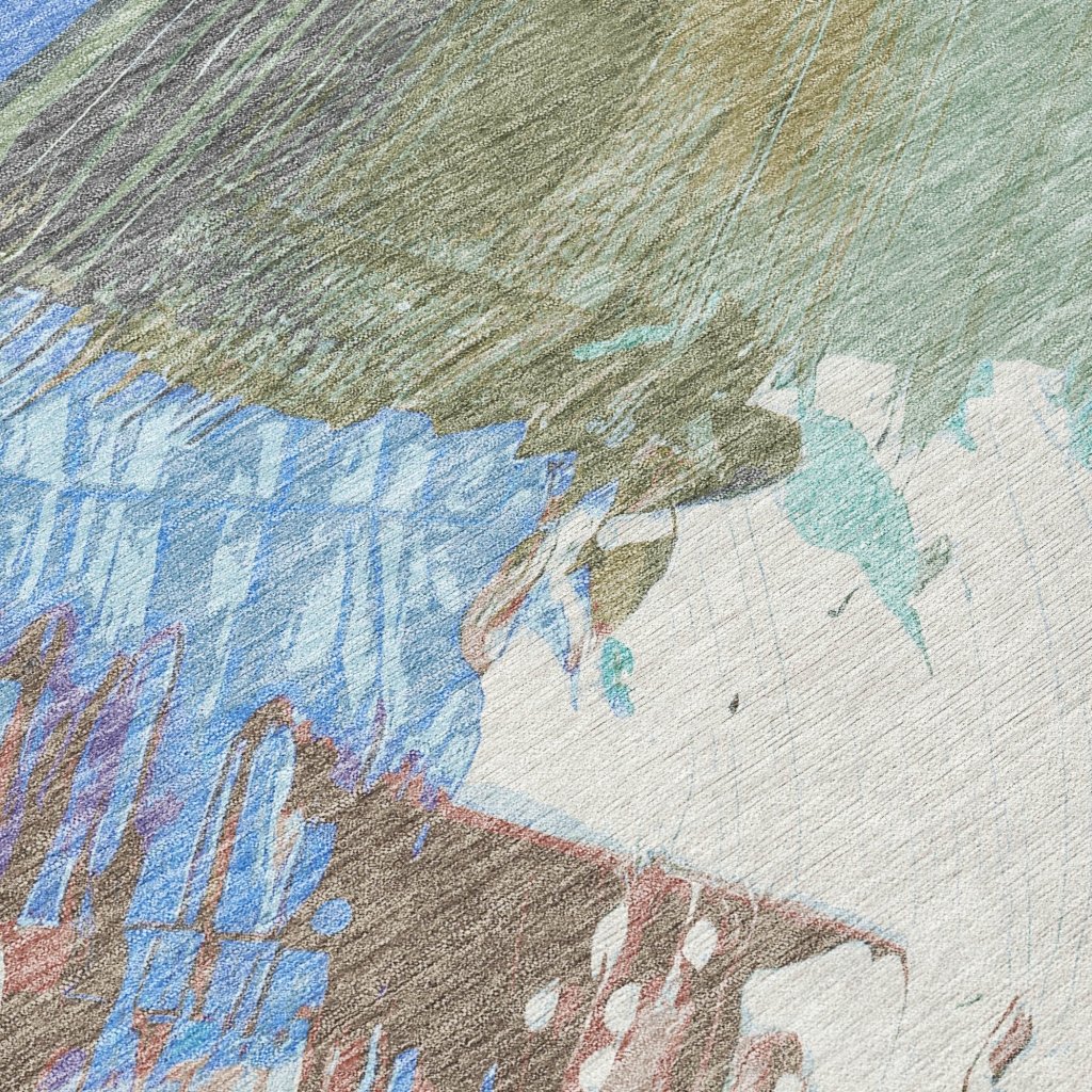 Kashana Blue Washable Indoor - Outdoor Rug - LOOMLAN - LOOMLAN Rugs - Outdoor Rugs