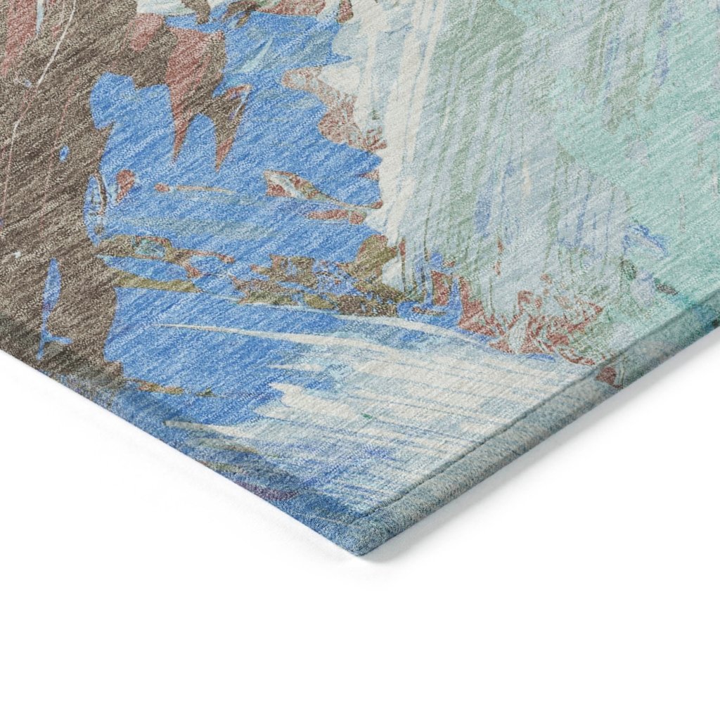 Kashana Blue Washable Indoor - Outdoor Rug - LOOMLAN - LOOMLAN Rugs - Outdoor Rugs