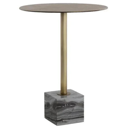 Kata Marble Based Iron Round Bar Table