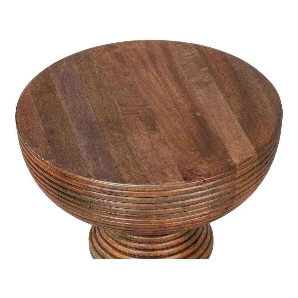 Sarreid Kayan Mango Wood Brown Round End Table