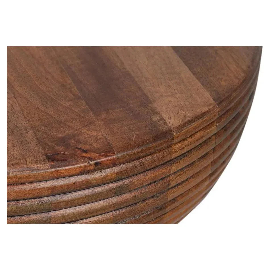 Sarreid Kayan Mango Wood Brown Round End Table